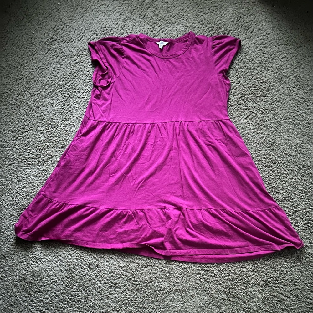 Magenta Ruffled Dress